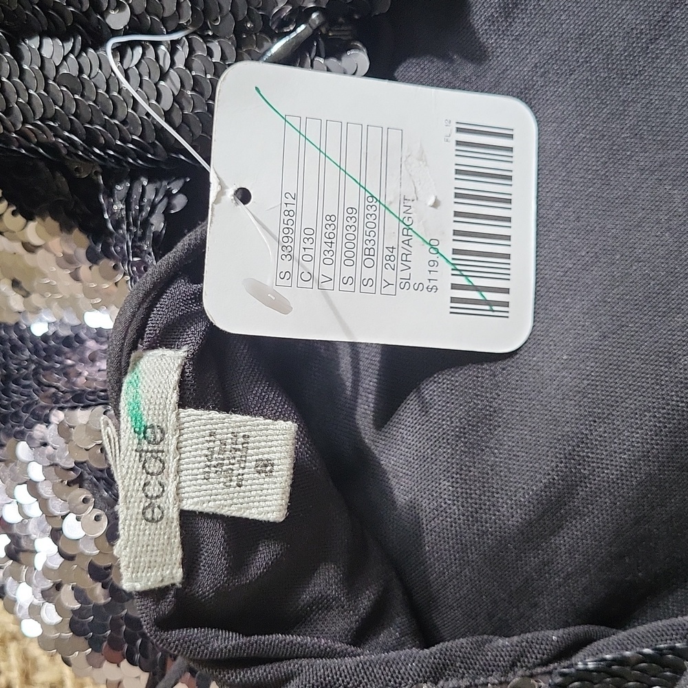 NWT Urban Outfitters Ecote Ella Black Sequin Mini Dress Small Color Changing - Picture 5 of 7